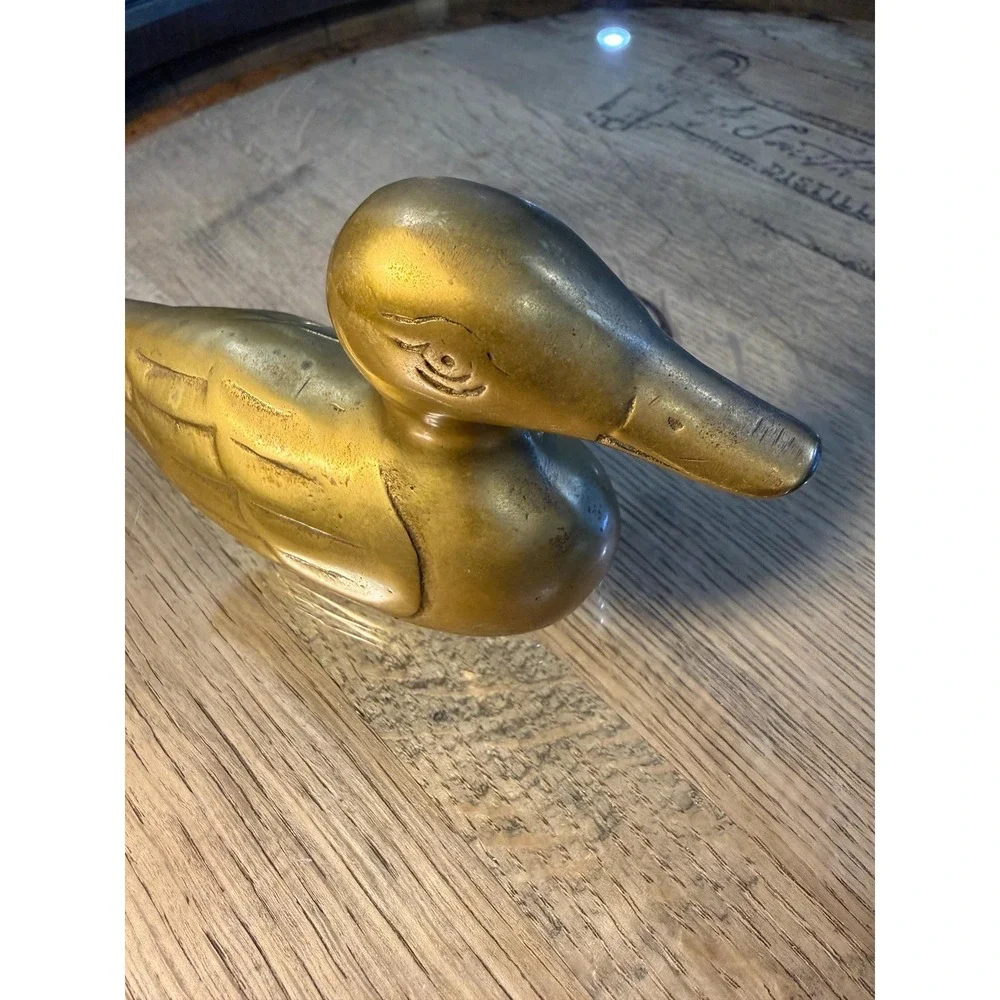 Vintage Solid Brass Duck Figurine | 6